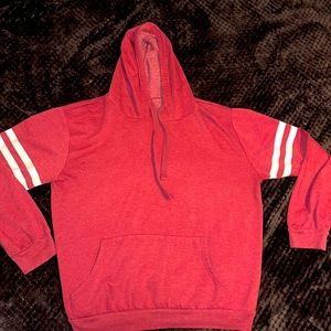 Pink Muave Hoodie with Stripes